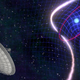 Artist’s impression of the Parkes radio telescope observing a pulsar-white dwarf binary.
